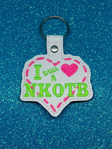 ITH Digital Embroidery Pattern for I Still Heart NKOTB SNap Tab / Key Chain, 4X4 Hoop