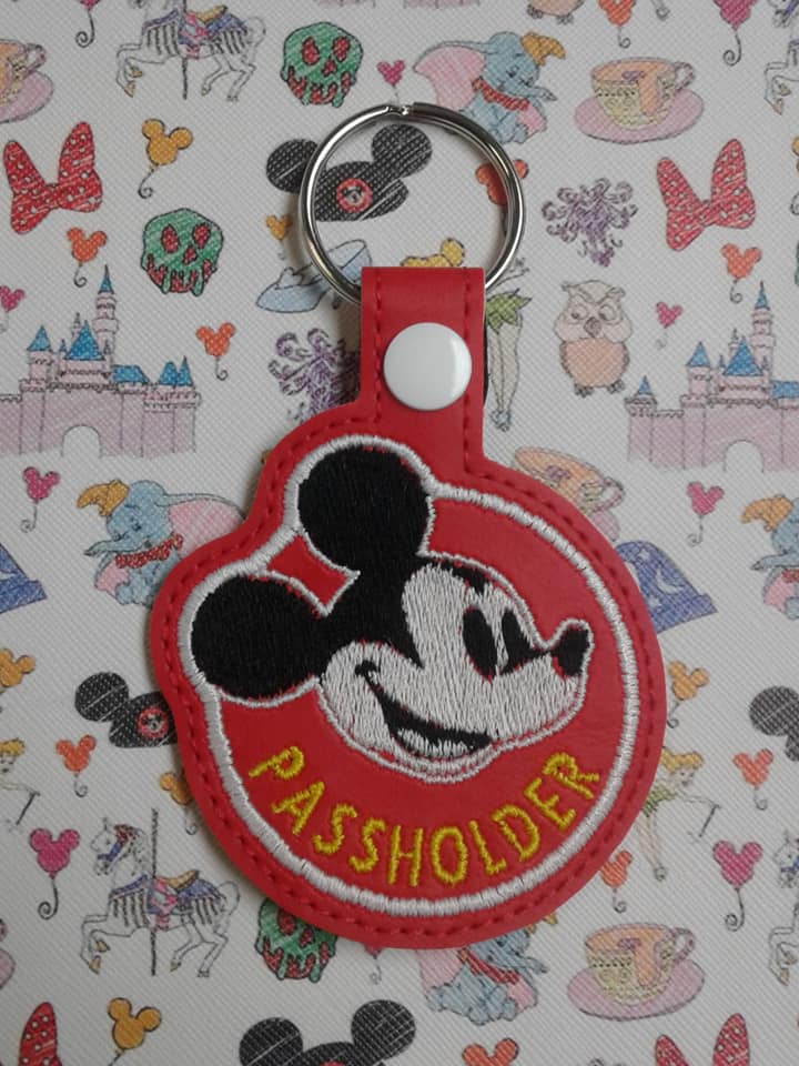 ITH Digital EMbroidery Pattern for Passholder Style II Snap Tab / Key ...
