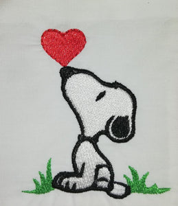ITH Digital Embroidery Pattern for Snoop Heart Kiss Design, 4X4 Hoop