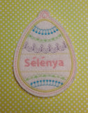 ITH Digital Embroidery Pattern for Egg Applique Center Bookmark / Ornament Set of 4, 4X4 Hoop