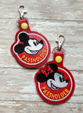 ITH Digital Embroidery Pattern for MM Passholder Snap Tab / Key Chain, 4X4 Hoop