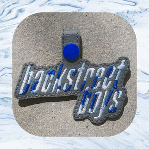 ITH Digital Embroidery Pattern For Backstreet Boys I Snap Tab / Key Chain, 4X4 Hoop