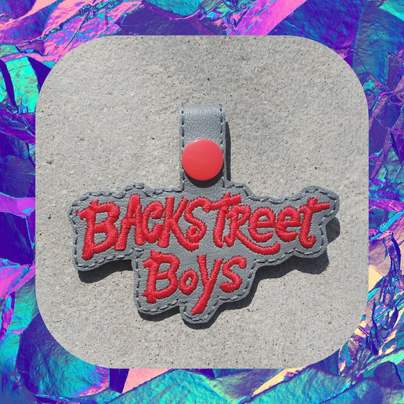 ITH DIgital Embroidery Pattern For Backstreet Boys II Snap Tab / Key Chain, 4X4 Hoop