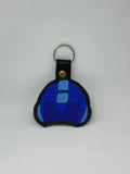 ITH Digital Embroidery Pattern for Mega Man Helmet Snap Tab / Key Chain, 4X4 Hoop