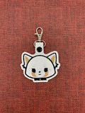 ITH Digital Embroidery Pattern for Aggr. Retsuko Snap Tab / Key Chain, 4x4 Hoop