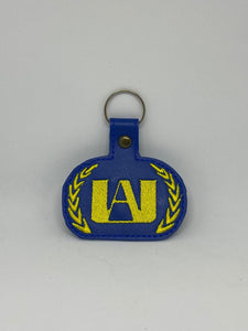 ITH Digital Embroidery Pattern For UA Emblem Snap Tab / Key Chain , 4X4 Hoop