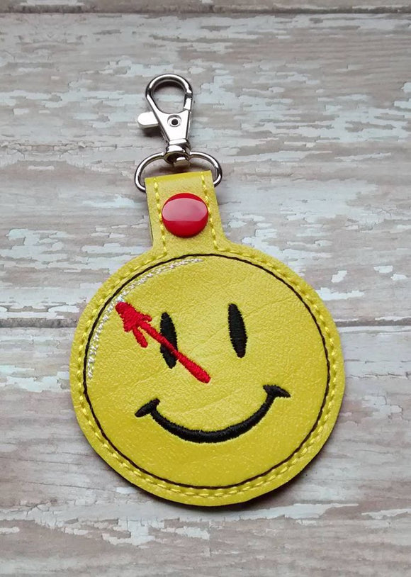 ITH Digital Embroidery Pattern For Watchman Snap Tab / Key Chain, 4X4 Hoop