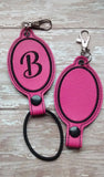 ITH Digital Embroidery Pattern for Hair Tie Holder Blank Oval with Eyelet, 4X4 Hoop