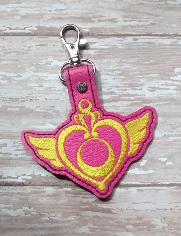 ITH Digital Embroidery Pattern for Sailor M Jupiter Snap Tab / Key Chain, 4X4 Hoop