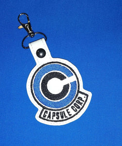 ITH Digital Embroidery Pattern for Capsule C. Snap Tab / Key Chain, 4X4 Hoop