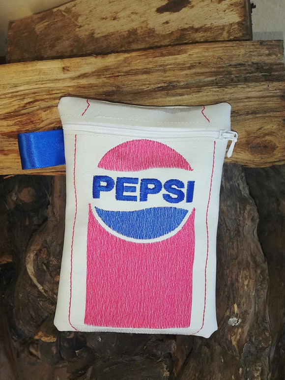 ITH Digital Embroidery Pattern for Retro Pepsi Can 5x7 Zipper Bag unlined, 5X7 Hoop