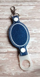 ITH Digital Embroidery Pattern for Blank Oval 2 Tab Holder, 5X7 Hoop