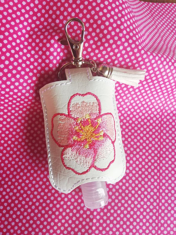 ITH Digital Embroidery Pattern for Cherry Blossom Sanitizer Holder, 5X7 Hoop