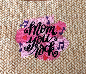 ITH Digital Embroidery Pattern for Mom You Rock 4X4 Design, 4X4 Hoop