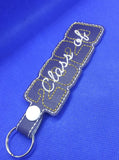 ITH Digital Embroidery Pattern for Class of 2020 Snap Tab / Key Chain, 5X7 Hoop
