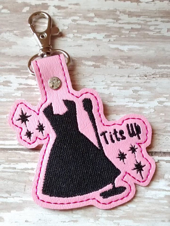 ITH Digital Embroidery Pattern for Marv Mrs M Snap Tab / Key Chain, 4X4 Hoop