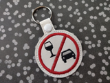 ITH Digital Embroidery Pattern for Don't Drink & Drive Snap Tab / Key Chain, 4X4 Hoop