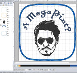 ITH Digital Embroidery Pattern for A Mega Pint? Coaster, 4X4 Hoop
