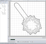 ITH Digital Embroidery Pattern for Bad Omens Snap Tab ? Key Chain, 4X4 Hoop