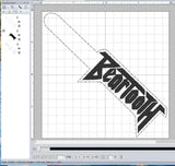 ITH Digital embroidery Pattern for Beartooth Band, Snap Tab / Key Chain, 4X4 Hoop