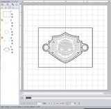 ITH Digital Embroidery Pattern for Bracelet / Shoe Charm HD Skull, 2X2 Hoop