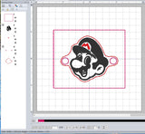 ITH Digital Embroidery Pattern for Bracelet Charm Mario, 2X2 Hoop