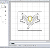 ITH Digital Embroidery Pattern for Bracelet Charm Mercy OW, 2X2 Hoop