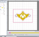 ITH Digital Embroidery Pattern for Bracelet Charm Sailor Jupiter, 2X2 Hoop