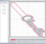 ITH Digital Embroidery Pattern for Chevelle Snap Tab / Key Chain, 4X4 Hoop