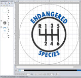 ITH Digital Embroidery Pattern for Endangered Species Coaster, 4X4 Hoop