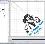 ITH Digital Embroidery Pattern for Happy Hour Anytime Snap Tab / Key Chain, 4X4 Hoop