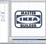 ITH Digital; Embroidery Pattern for IKEA Master Builder Patch 2" X 3 1/8", 4X4 Hoop