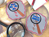 ITH Digital Embroidery Pattern for Homicide Hunter Magnifying Glass Applique Coaster, 4X4 Hoop