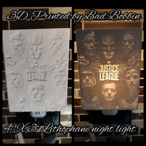 Lithophane Night Light Justice League