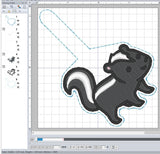 ITH Digital Embroidery Pattern for Lil Stinker Snap Tab / Key Chain, 4X4 Hoop