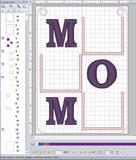 ITH Digital Embroidery Pattern for MOM Photo Box 5X7 Sign, 5X7 Hoop