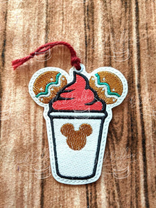 ITH Digital Embroidery Pattern For Mic Ginger Drink Ornament, 4X4 Hoop