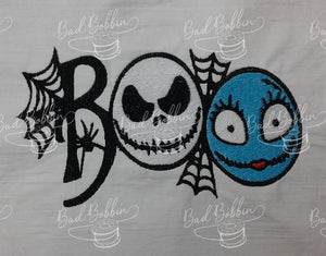 ITH Digital Embroidery Pattern for Sally & Jack Boo Design, 5X7 Hoop