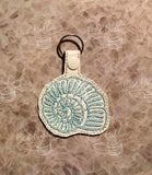 ITH Digital Embroidery Pattern for Shell II Snap Tab / Key Chain, 4X4 Hoop