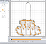 ITH Digital Embroidery Pattern for The Judge GTO Snap Tab / Kay Chain, 4X4 Hoop