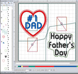 ITH Digital Embroidery Pattern for Welcome Bear Large Fathers Day Outfit, 6X10 Hoop
