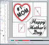 ITH Digital Embroidery Pattern for Welcome Bear Sign large Mother's Day Outfit, 6X10 Hoop