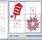 ITH Digital Embroidery Pattern For Welcome Bear Patriotic Outfit, 6X10 Hoop