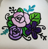 ITH Digital Embroidery Pattern for Rose Mixed Floral Design 4X4,  4X4 Hoop