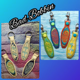 ITH Digital Embroidery Pattern for Surf Board Set of 4 Snap Tabs / Key Chains, 4X4 Hoop