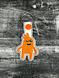 ITH Digital Embroidery Pattern for Lil Monster Snap Tab/Key Chain for 4X4 hoop