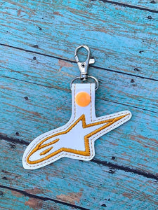 ITH Digital Embroidery pattern for Alpine Star Snap Tab/Key Chain for 4X4 hoop