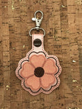 ITH Digital Embroidery Pattern for 3D Flower 3 Snap Tab / Key Chain, 4x4 hoop