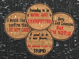 ITH Digital Embroidery Pattern for Embroidered Coaster, Snarky Saying, I Do Not Care,4x4 hoop