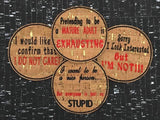 ITH Digital Embroidery Pattern for Embroidered Coaster with Snarky Saying, Mature Adult Exhausting, 4x4 hoop